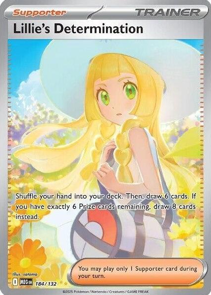 2025 Pokemon Mega Evolution Lillie's Determination #184 PSA 10