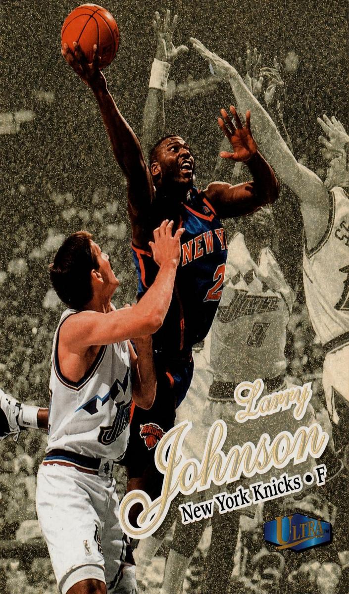 1997 Fleer Ultra Basketball Gold Medallion Larry Johnson #41G