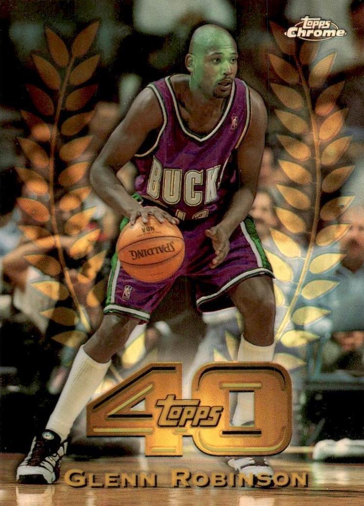 1997 Topps Chrome Basketball Refractor Glenn Robinson #T31
