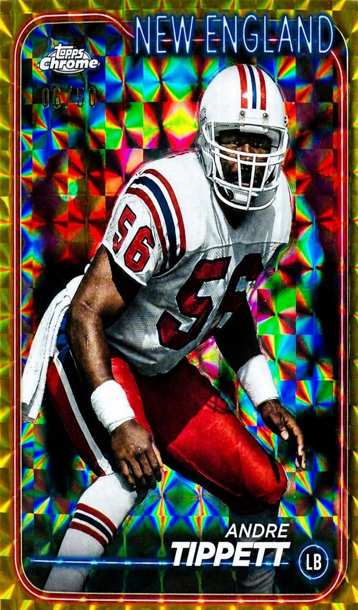 2024 Topps Chrome Football Gold Geometric Refractor Andre Tippett #128