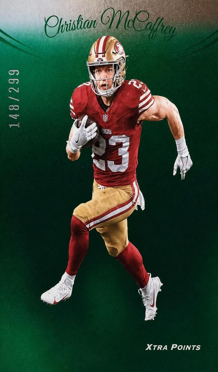 2024 Panini Prestige Football Green Premium Xtra Points Christian McCaffrey #260