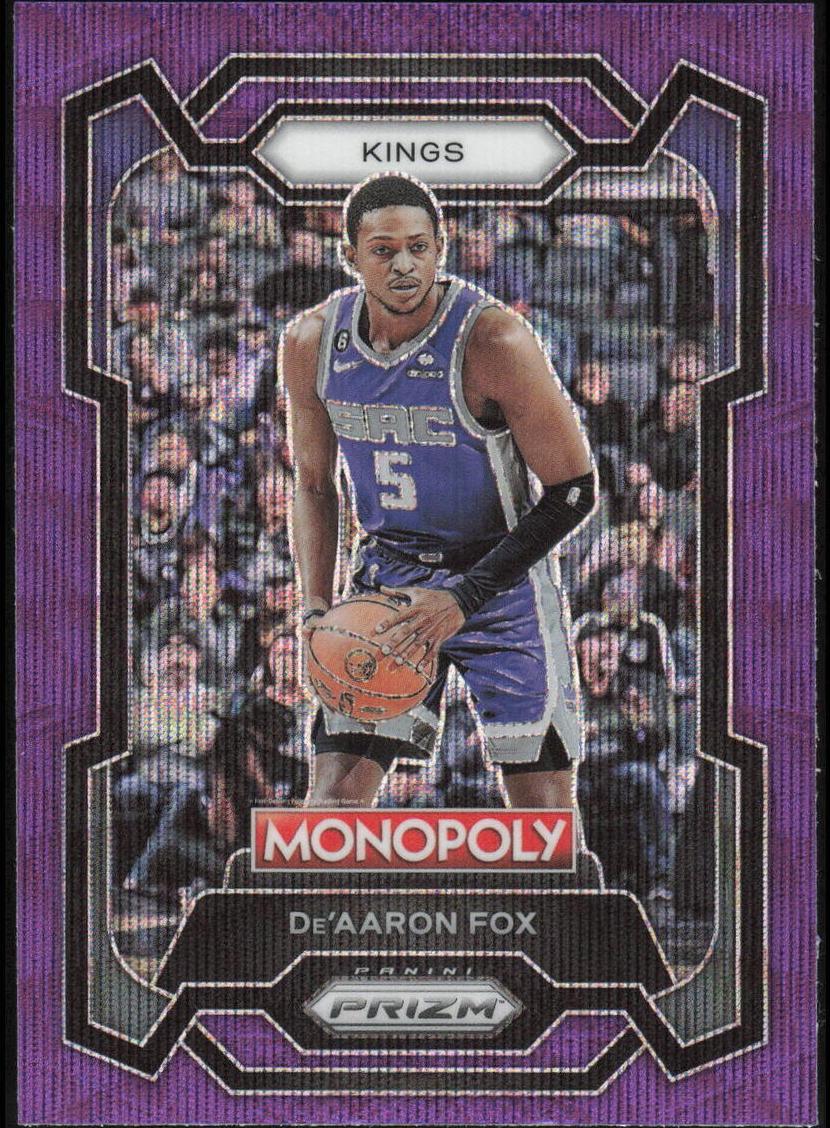 2023 Panini Prizm Monopoly Basketball Purple De'Aaron Fox #76