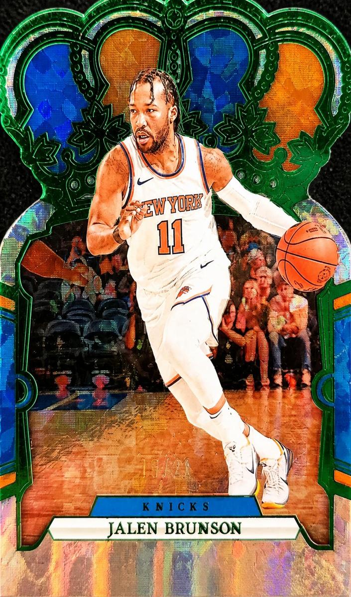 2023 Panini Crown Royale Basketball Crystal FOTL Green Jalen Brunson #78