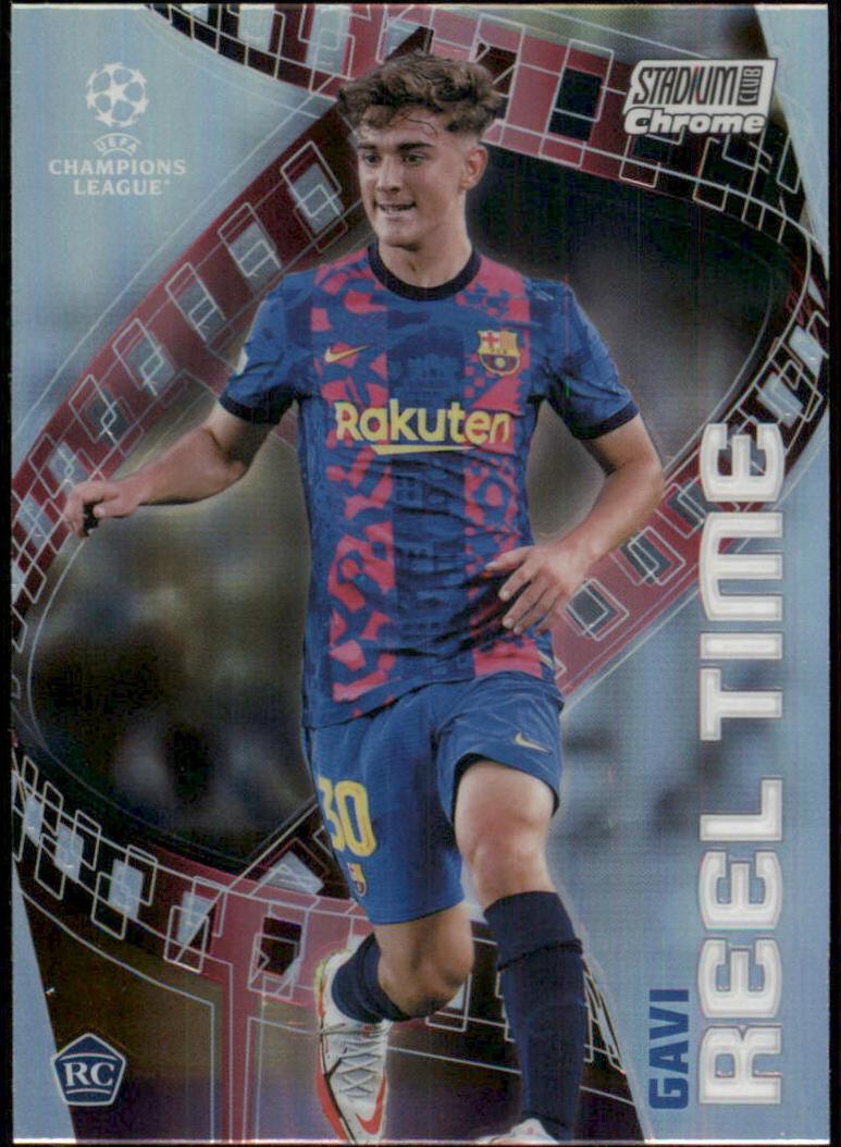 2021 Topps Stadium Club Chrome UEFA Champions League Soccer Gavi #RT-GAV PSA 9