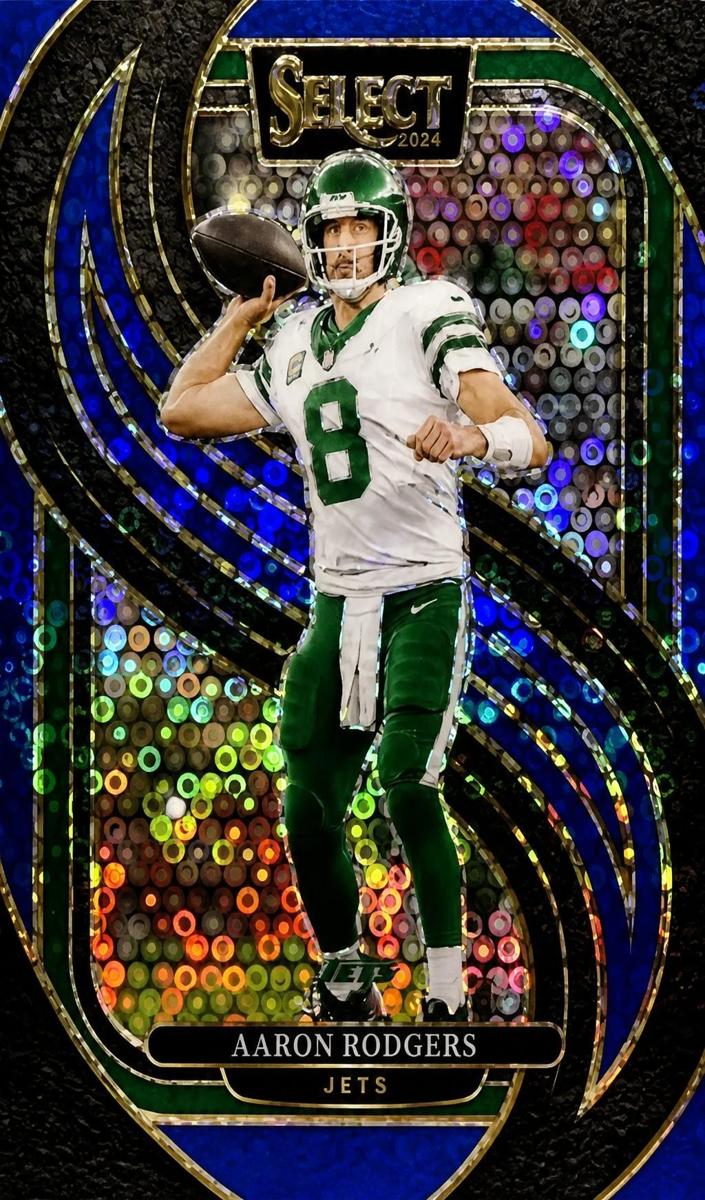 2024 Panini Select Football Blue Disco Aaron Rodgers #126