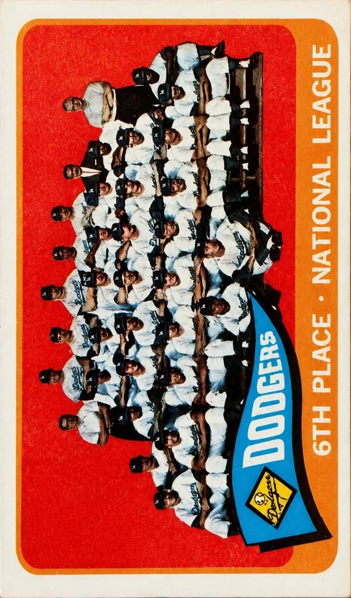 1965 O-Pee-Chee Baseball Dodgers Team #126