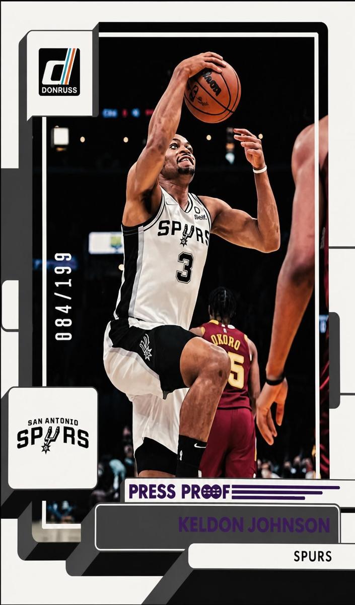 2022 Panini Donruss Basketball Press Proof Purple Keldon Johnson #169