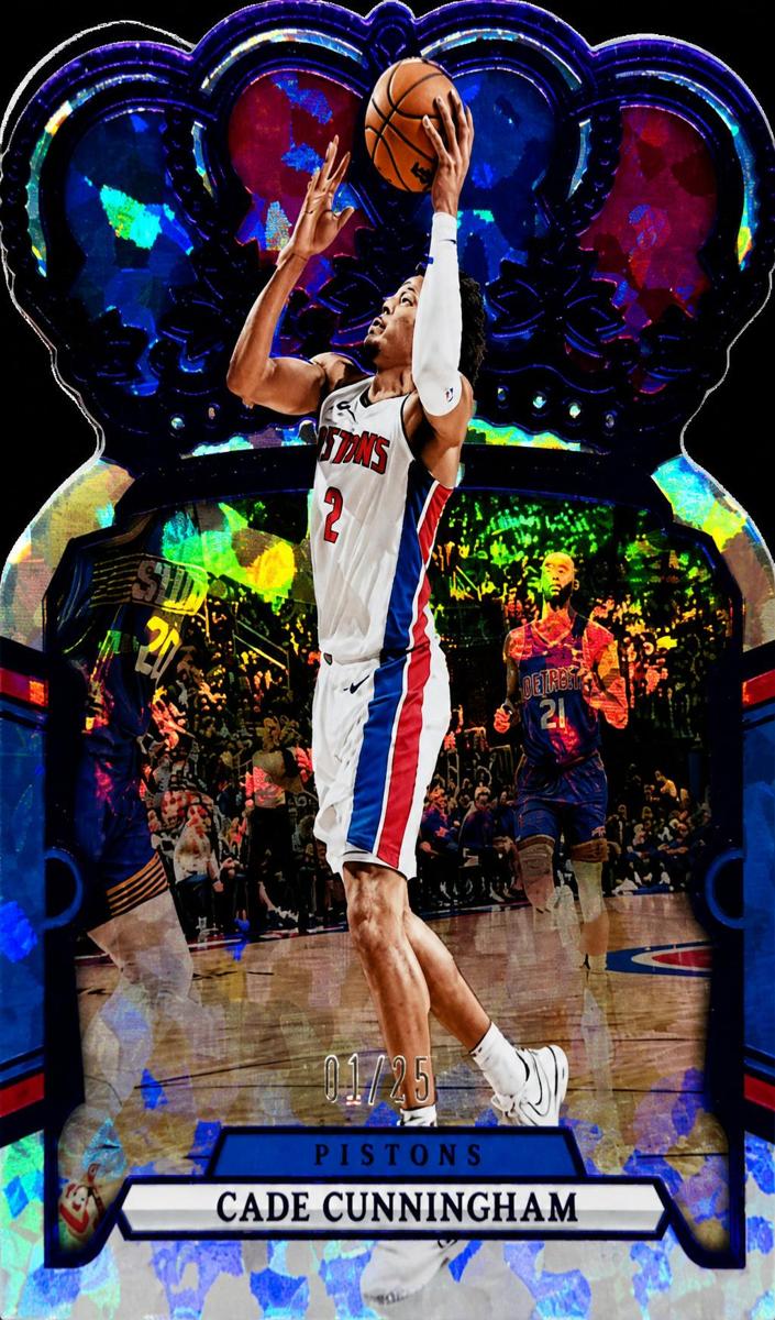 2023 Panini Crown Royale Basketball Crystal Purple Cade Cunningham #42 PSA 7
