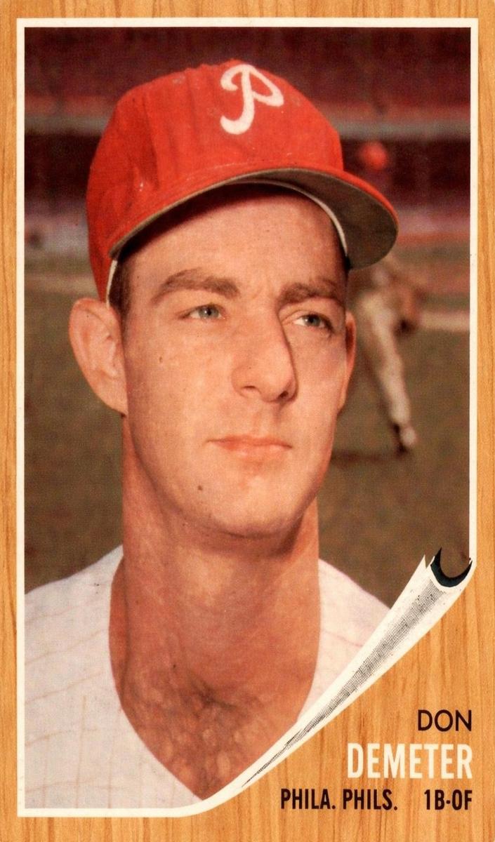 1962 Topps Baseball Green Tint Don Demeter #146 PSA 7