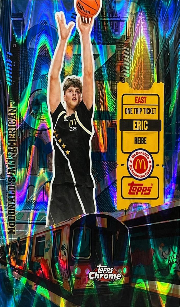 2025 Topps Chrome McDonald's All American Basketball Blue RayWave Refractor Eric Reibe #HR-6