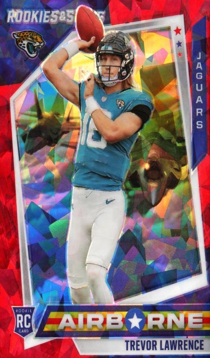 2021 Panini Rookies and Stars Football Red Ice Trevor Lawrence #AB-16 PSA 9