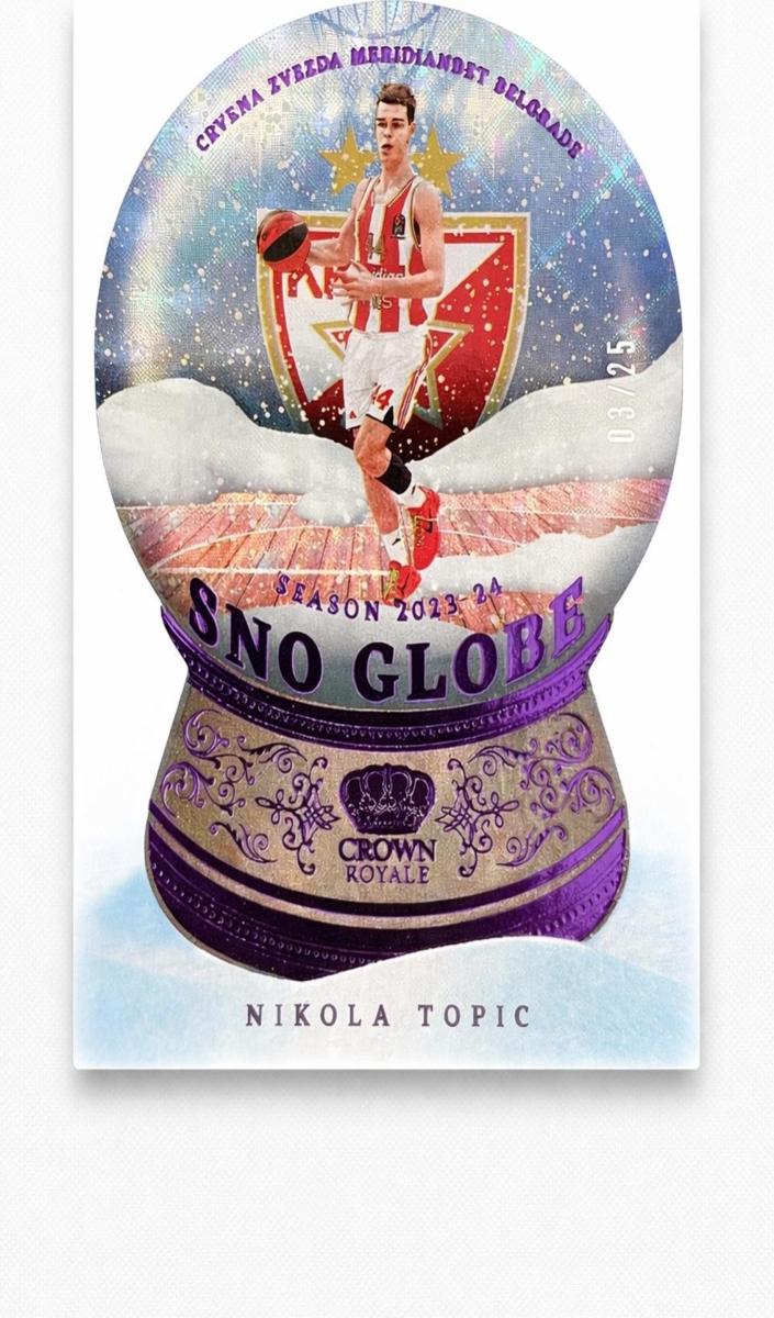 2023 Panini Crown Royale Turkish Airlines EuroLeague Basketball Purple Nikola Topic #3