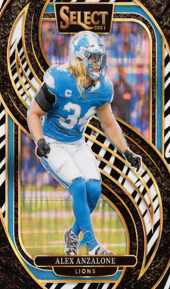 2024 Panini Select Football Zebra Alex Anzalone #104 PSA 10