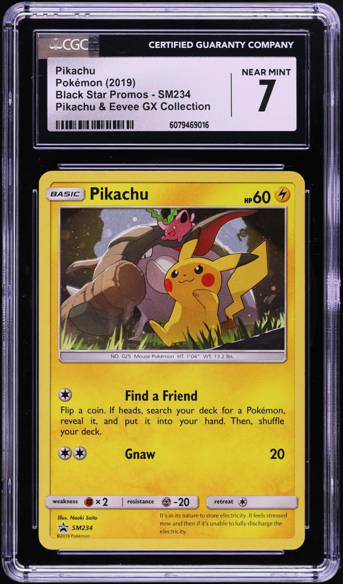 2019 Pokemon Sun & Moon Black Star Promo Pikachu #SM234 PSA 8