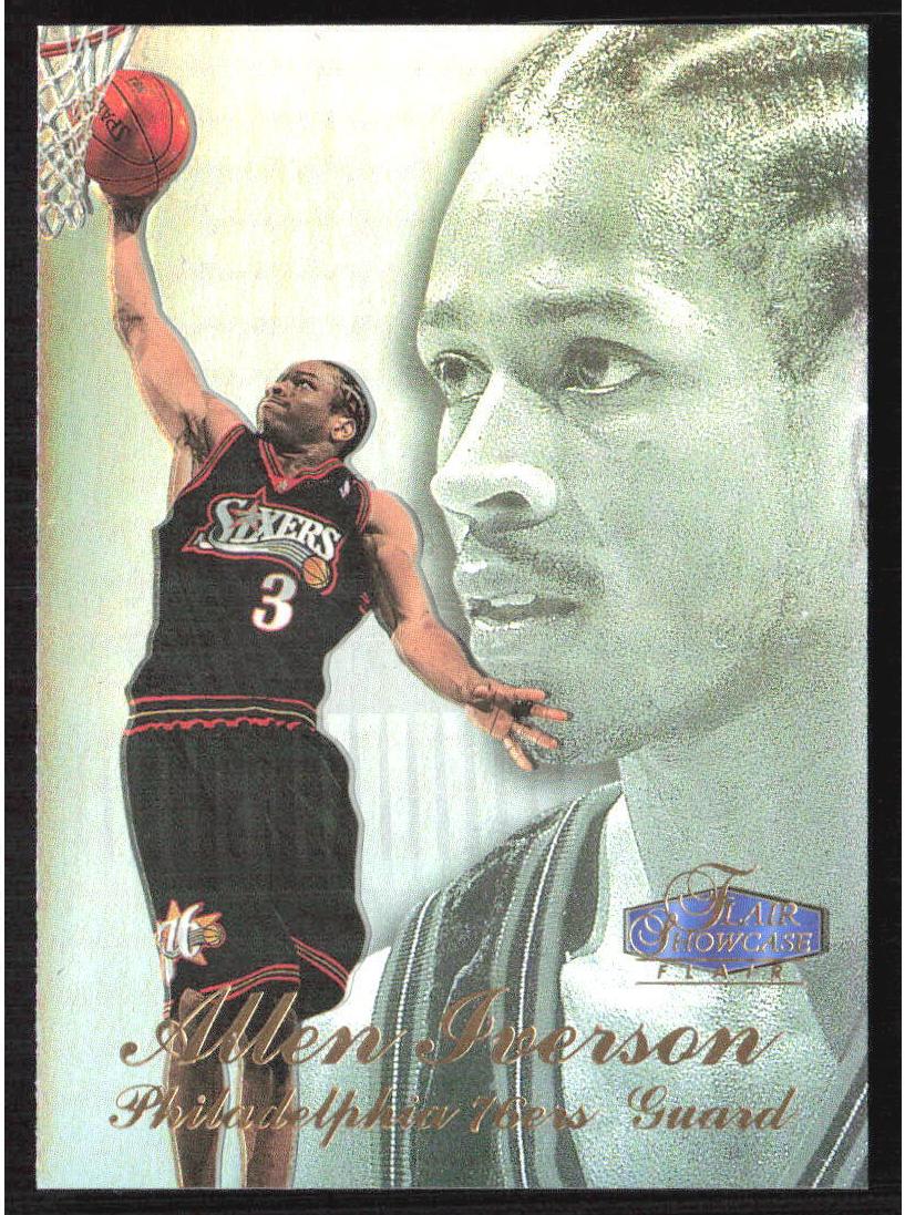 1997 Flair Showcase Basketball Row 3 Allen Iverson #3 BGS 9