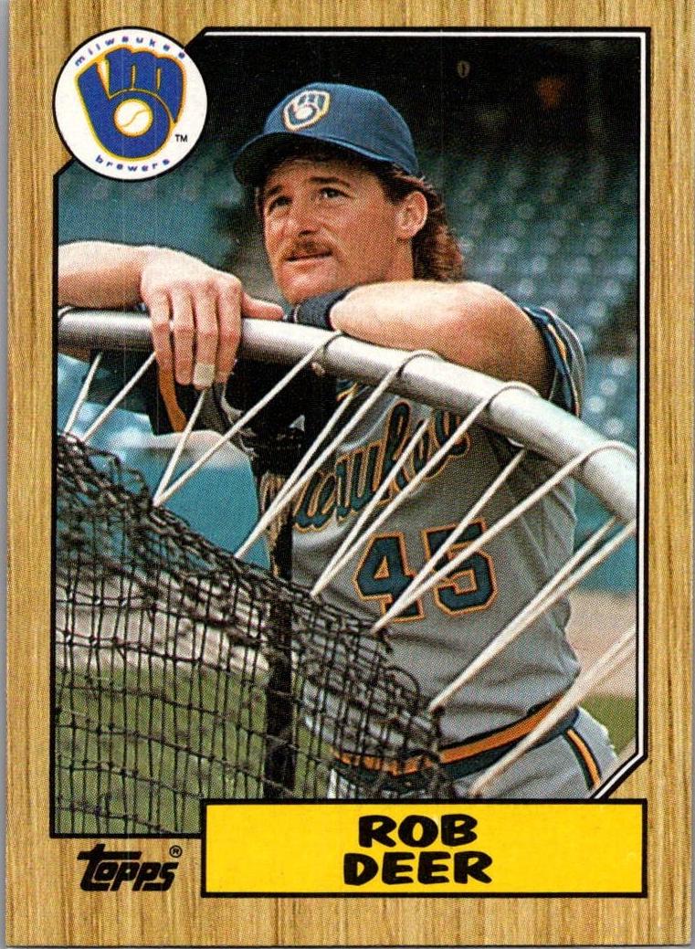 1987 Topps Baseball Rob Deer #547 PSA 8