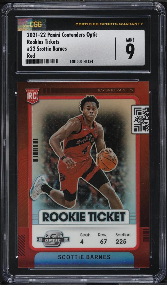 2021 Panini Contenders Optic Basketball Red Scottie Barnes #22 PSA 10