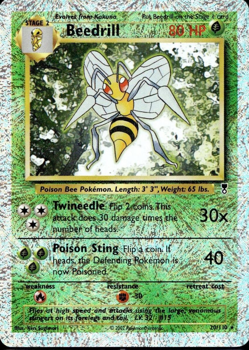 2002 Pokemon Legendary Collection Reverse Foil Beedrill #20 PSA 10