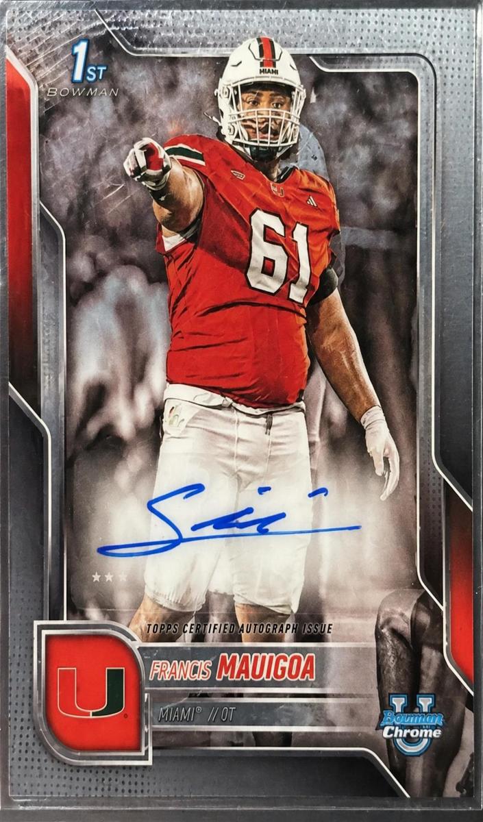 2025 Bowman Chrome University Football Francis Mauigoa #BCA-FM