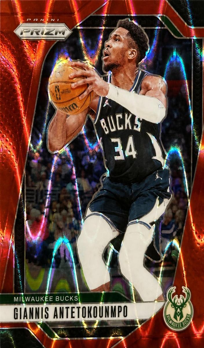 2024 Panini Prizm Basketball Red Seismic Giannis Antetokounmpo #85