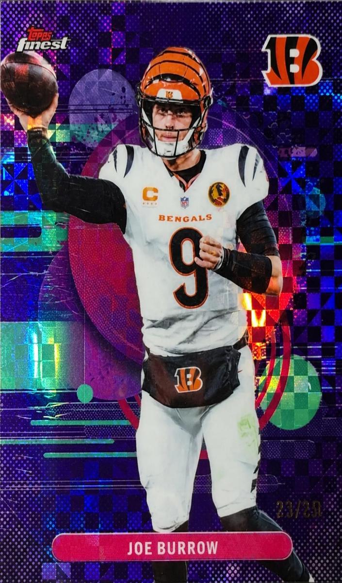 2025 Topps Finest Football Purple X-Fractor Joe Burrow #128