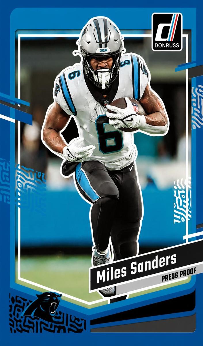 2023 Panini Donruss Football Press Proof Blue Miles Sanders #44