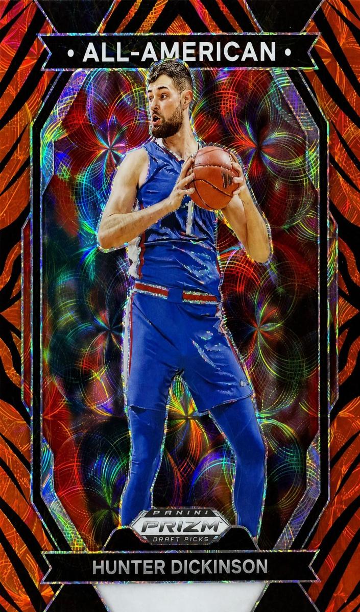 2024 Panini Prizm Draft Picks Basketball Tiger Stripe Hunter Dickinson #1