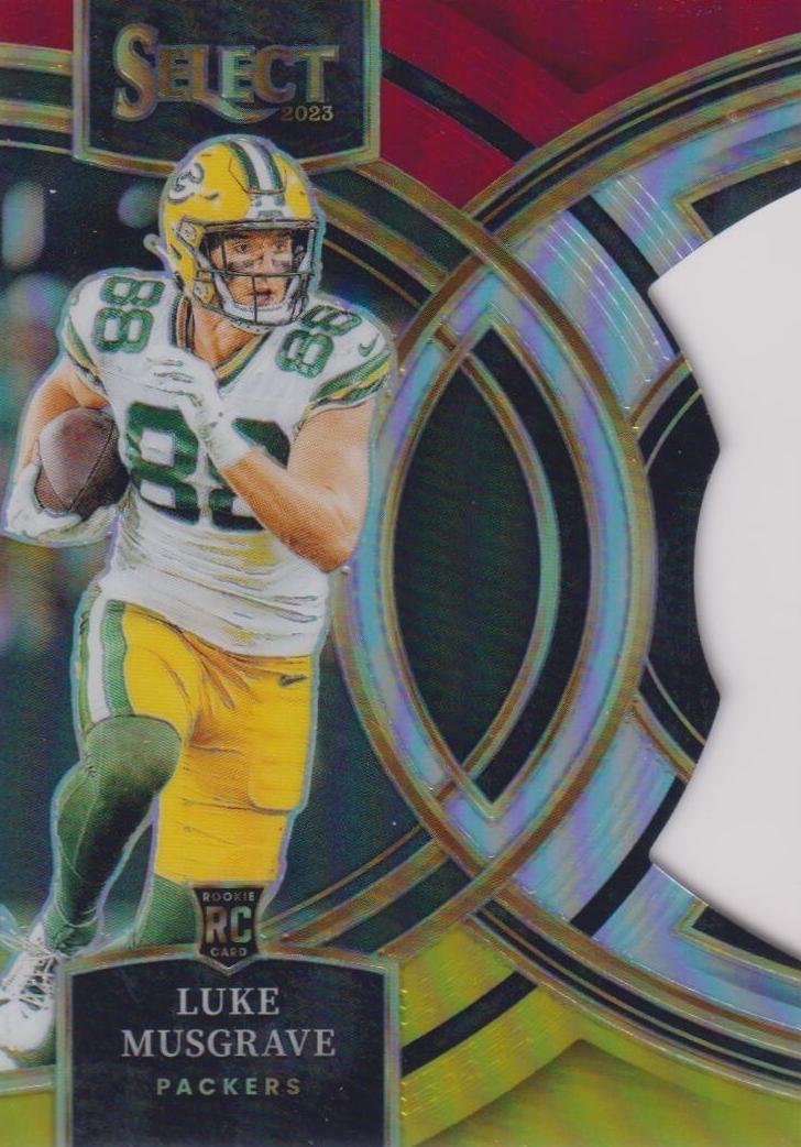 2023 Panini Prizm Football Red Yellow Luke Musgrave #337 PSA 9