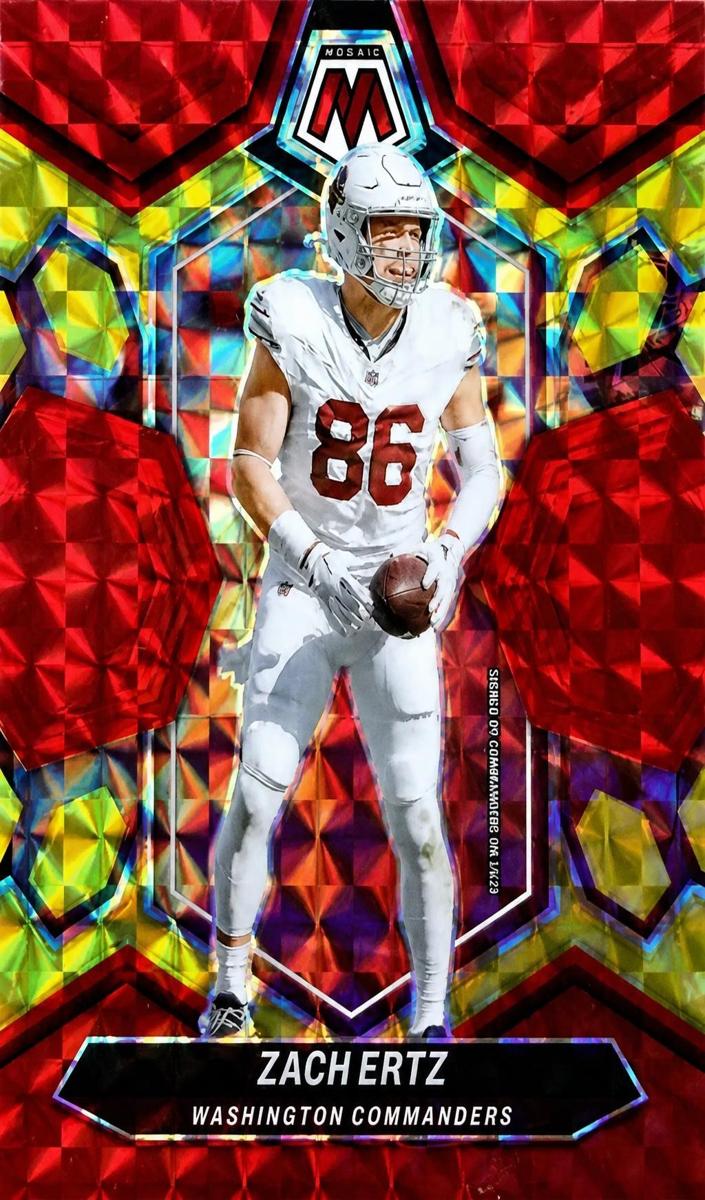 2024 Panini Mosaic Football Choice Fusion Red and Yellow Zach Ertz #222