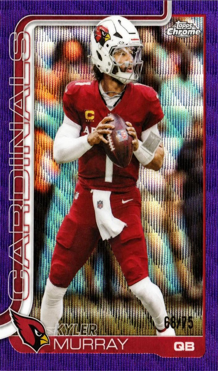 2025 Topps Chrome Football Purple Wave Refractor Kyler Murray #5
