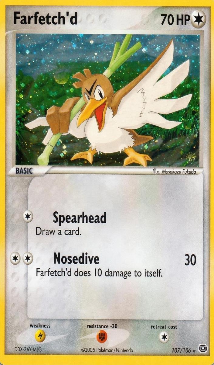 2005 Pokemon EX Emerald Farfetch'd #107