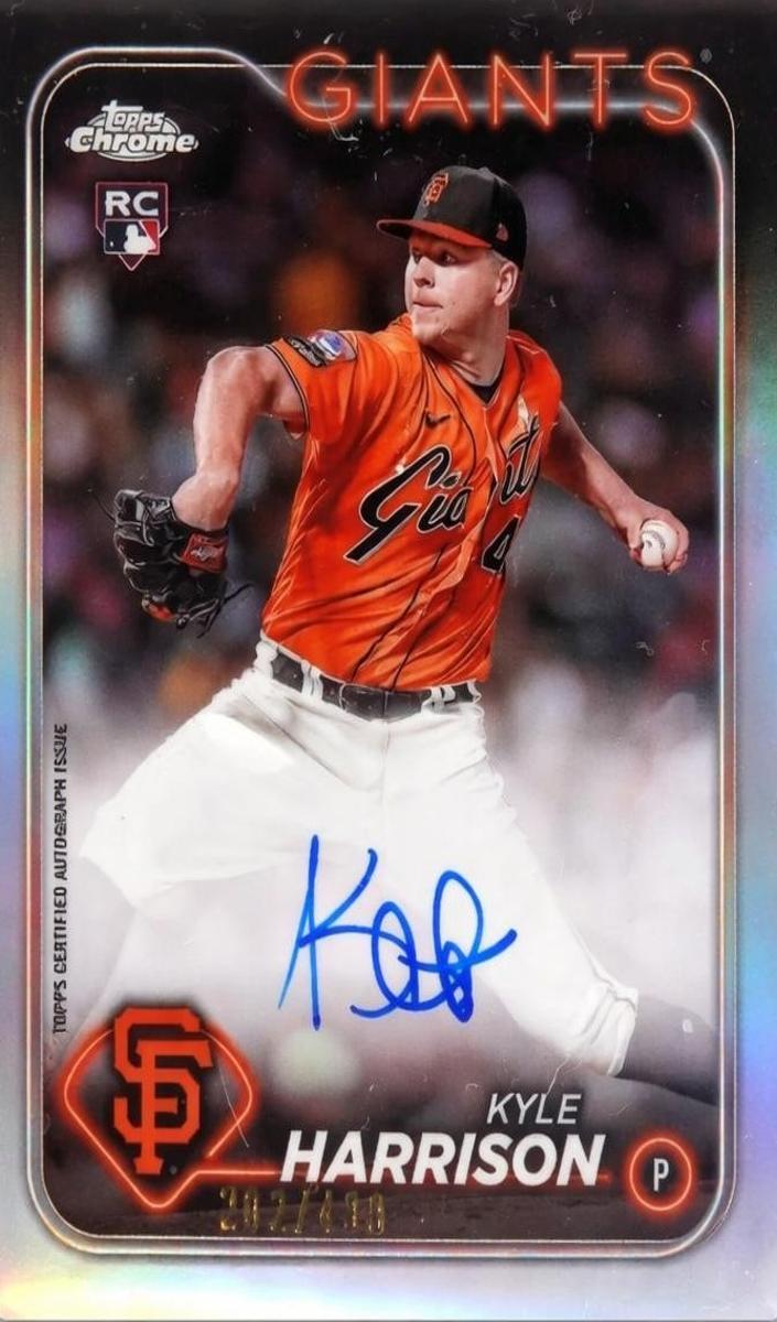 2024 Topps Chrome Baseball Refractor Kyle Harrison #RA-KH PSA 9
