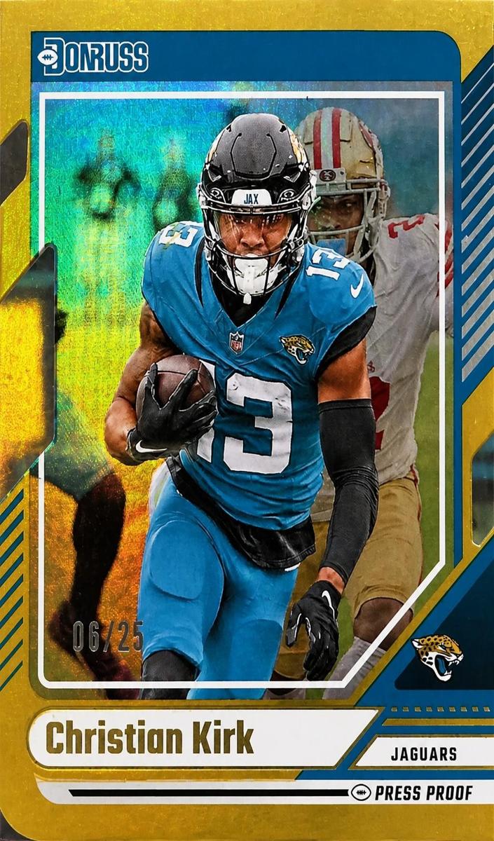 2024 Panini Donruss Football Press Proof Gold Die-Cut Christian Kirk #6