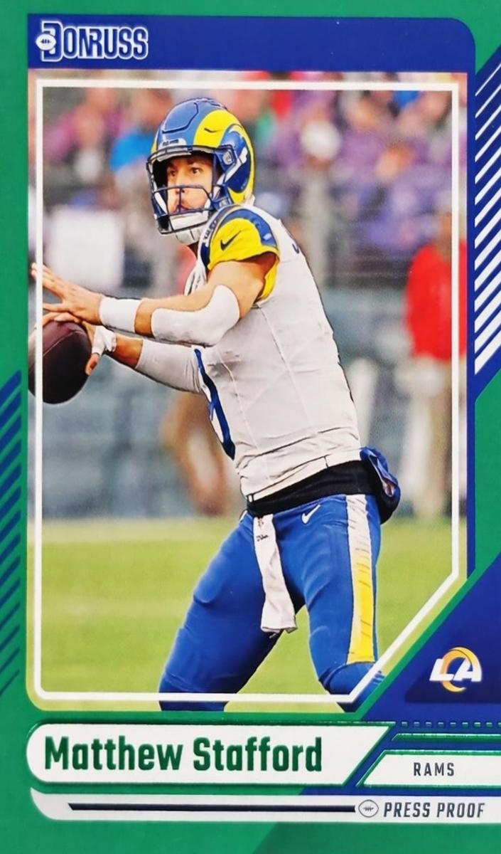 2024 Panini Donruss Football Press Proof Green Matthew Stafford #240
