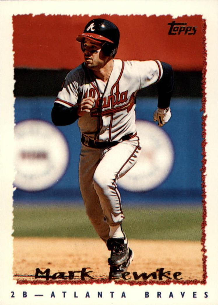 1995 Topps Baseball Mark Lemke #486 PSA 8