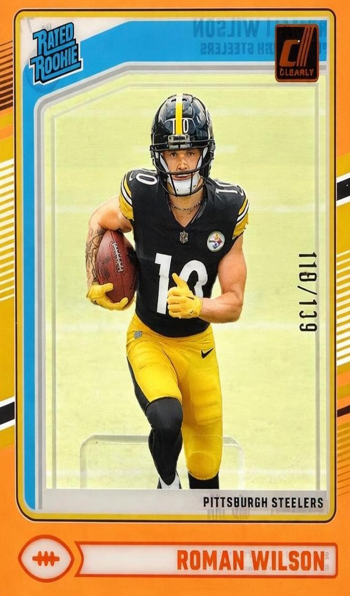 2024 Panini Clearly Donruss Football Orange Roman Wilson #77
