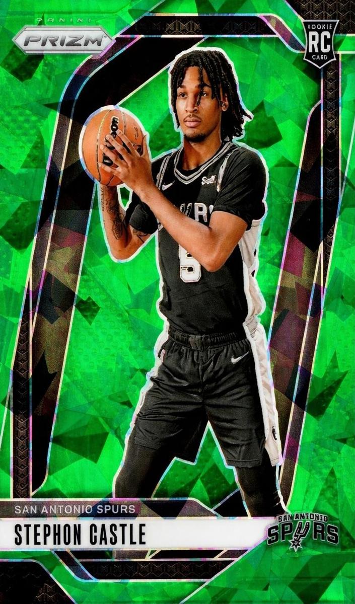 2024 Panini Prizm Basketball Green Ice Stephon Castle #234 PSA 9