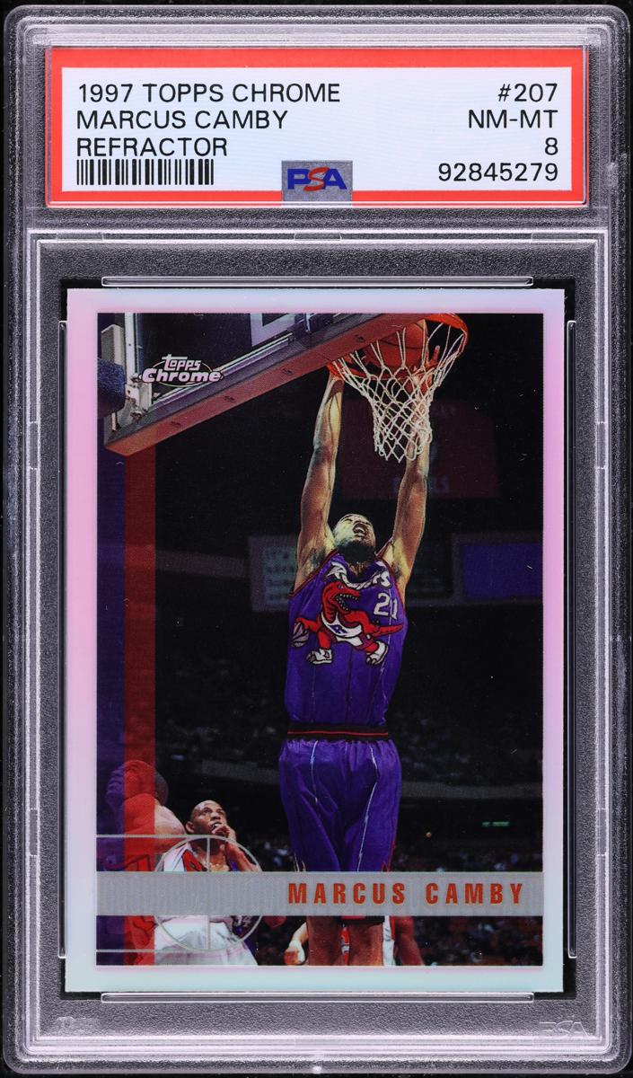 1997 Topps Chrome Basketball Refractor Marcus Camby #207
