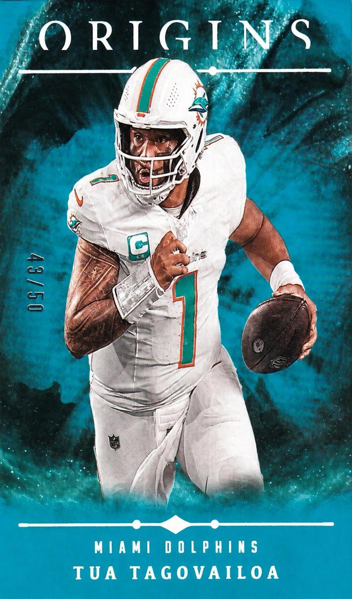 2024 Panini Origins Football Turquoise Tua Tagovailoa #40