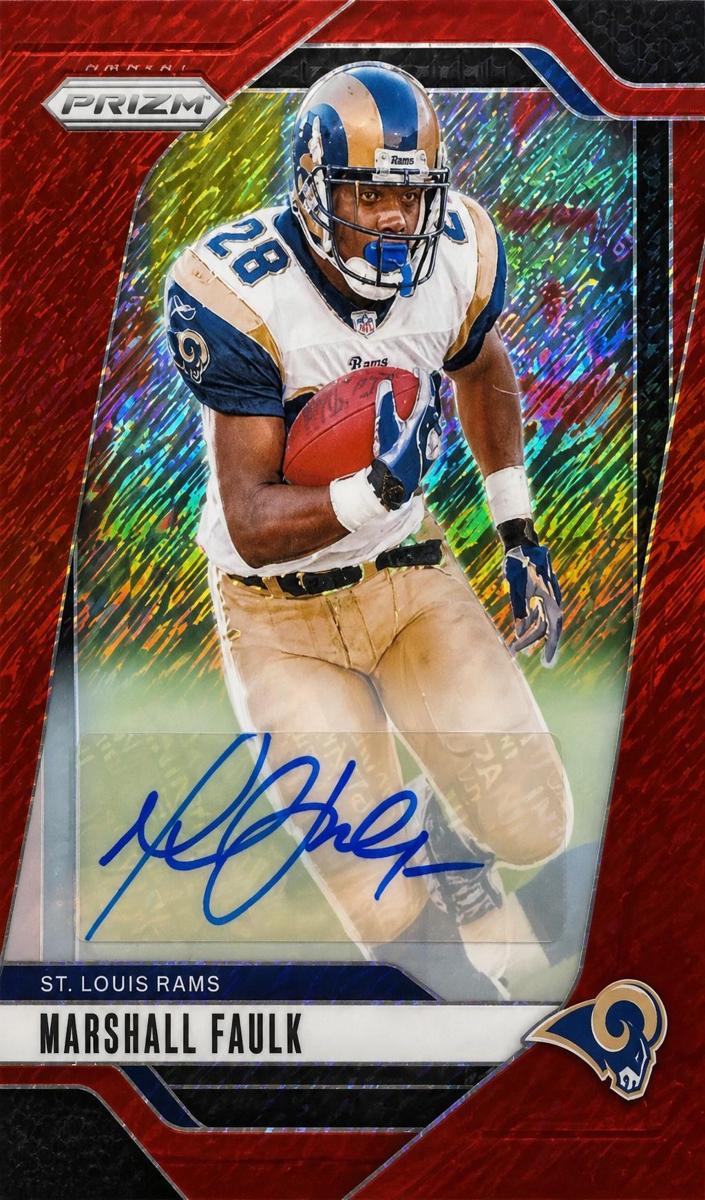 2024 Panini Prizm Football Red Shimmer Marshall Faulk #299