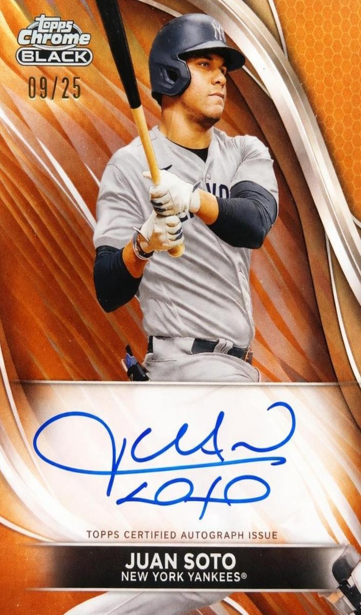 2024 Topps Chrome Black Baseball Orange Juan Soto #CBA-JS BGS 9.5