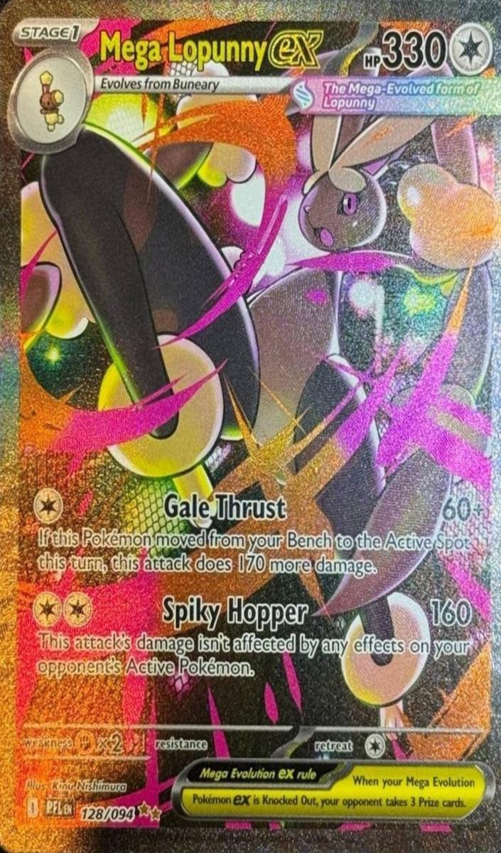 2025 Pokemon Mega Evolution Phantasmal Flames Mega Lopunny EX #128 CGC 10 PRISTINE