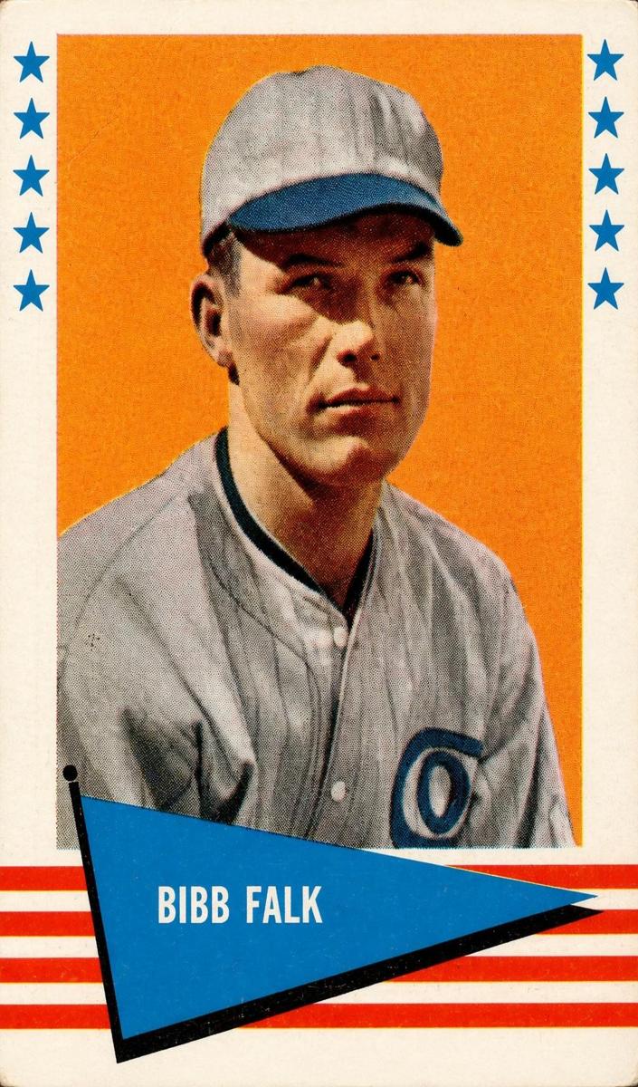 1961 Fleer Baseball Greats F418-3 Bibb Falk #104