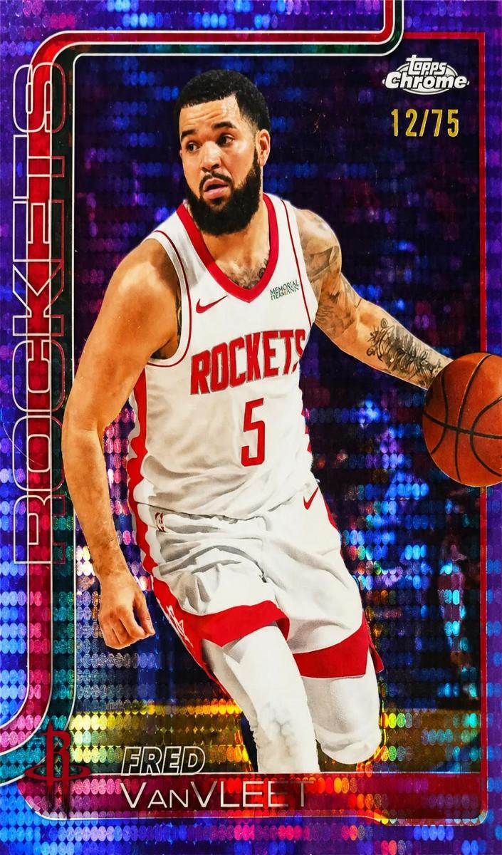 2025 Topps Chrome Basketball Pulsar Purple Refractor Fred VanVleet #66 BGS 9.5