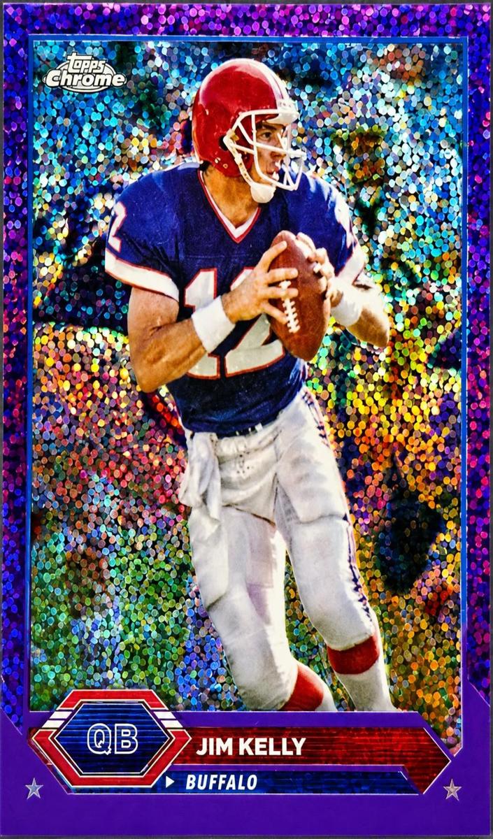 2023 Topps Composite Football Purple Speckle Refractor Jim Kelly #46