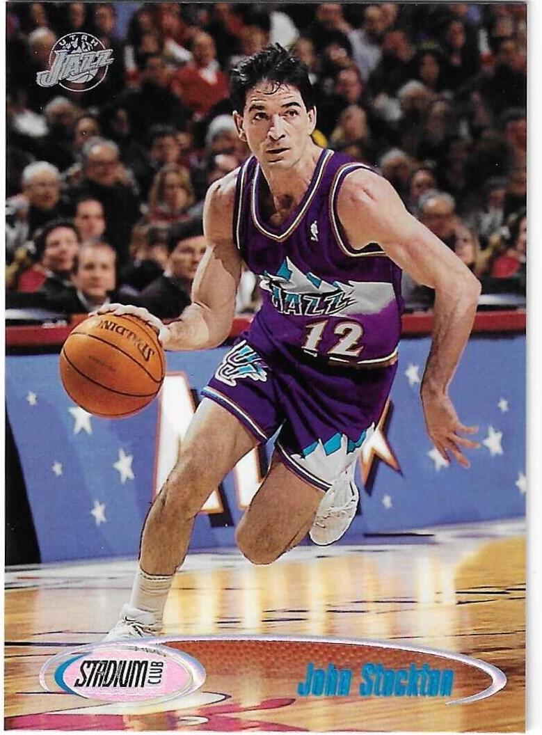 1998 Topps Stadium Club Basketball John Stockton #55 PSA 8.5