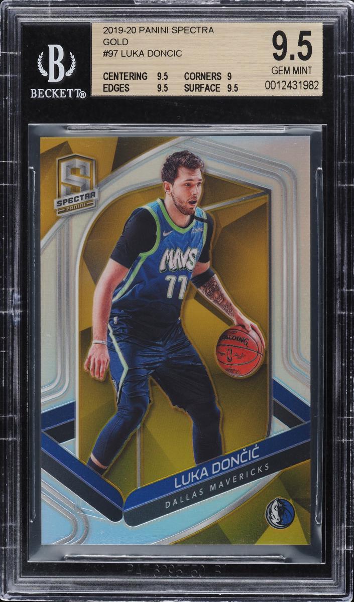 2019 Panini Spectra Basketball Gold Luka Doncic #97 PSA 9