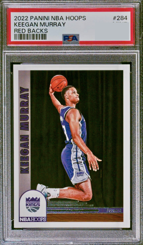 2022 Panini Hoops Basketball Red Back Keegan Murray #284 PSA 8.5