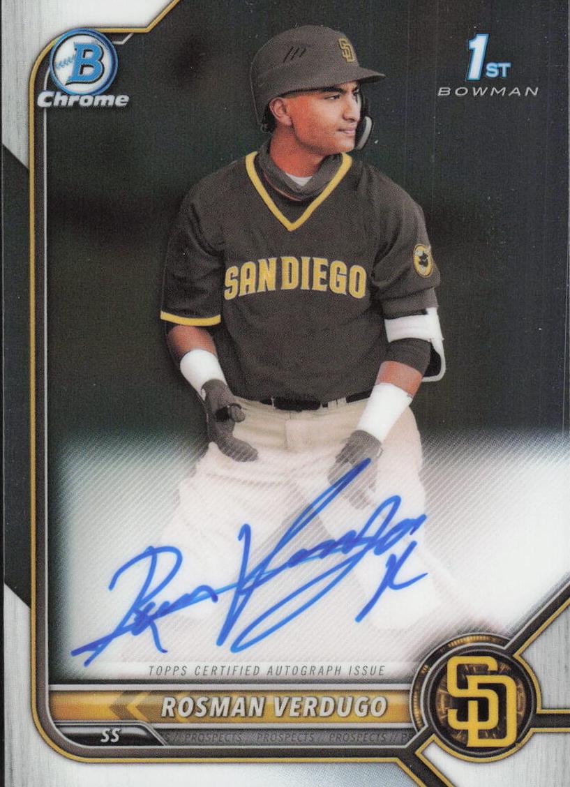 2022 Bowman Chrome Prospects Baseball Rosman Verdugo #CPA-RV PSA 9