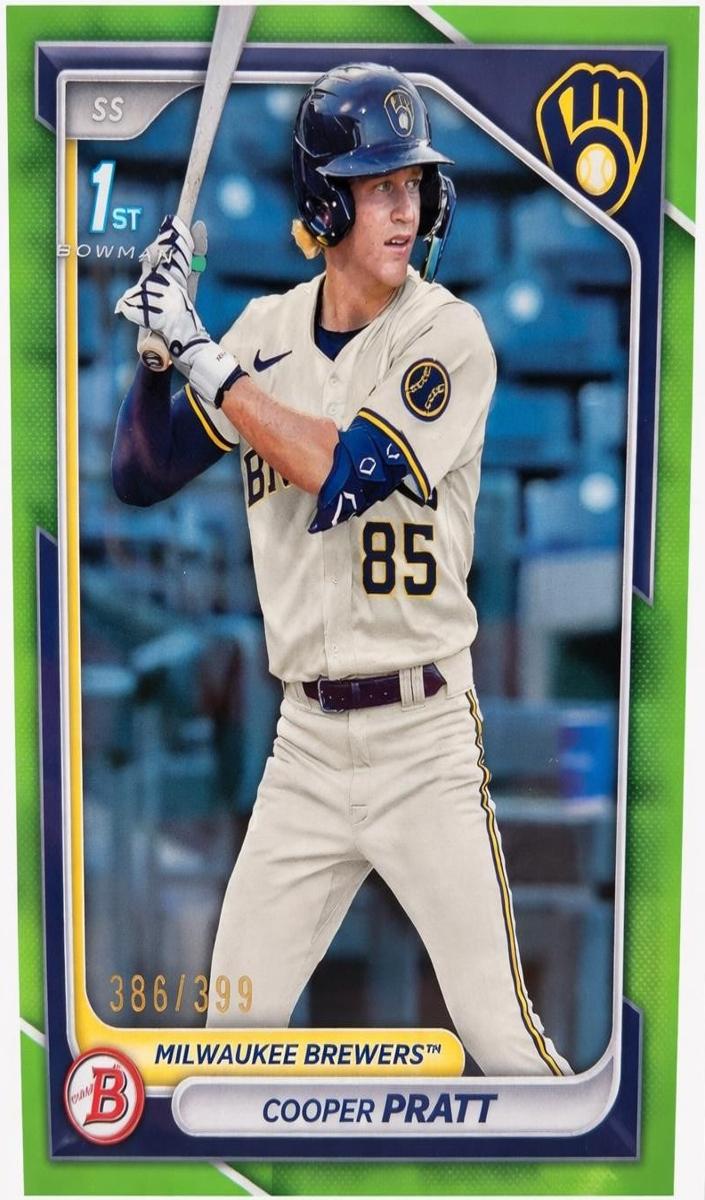 2024 Bowman Prospects Baseball Neon Green Cooper Pratt #BP-137